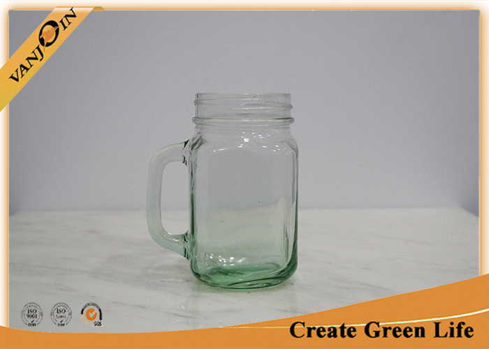 16oz Decorative Blue Eco Mason Glass Jars Mug For Wedding Favor