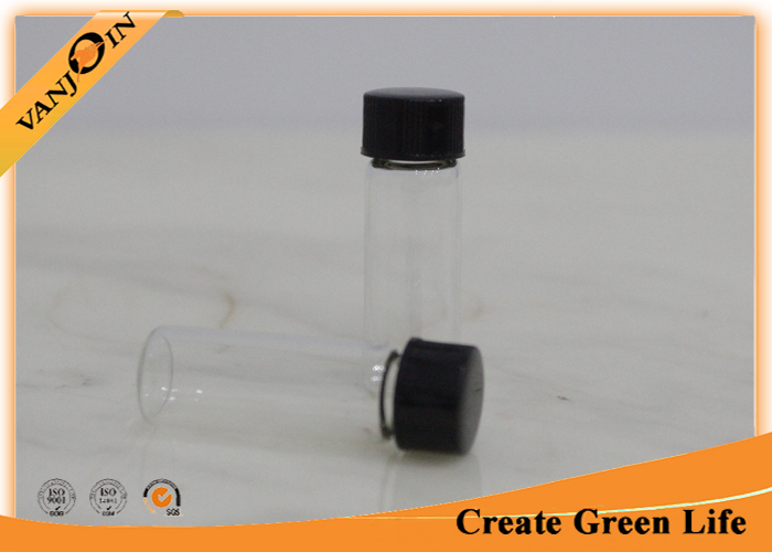 5ml Perfume Oil Empty Clear Glass Vials With Black Plastic Cap Customzied