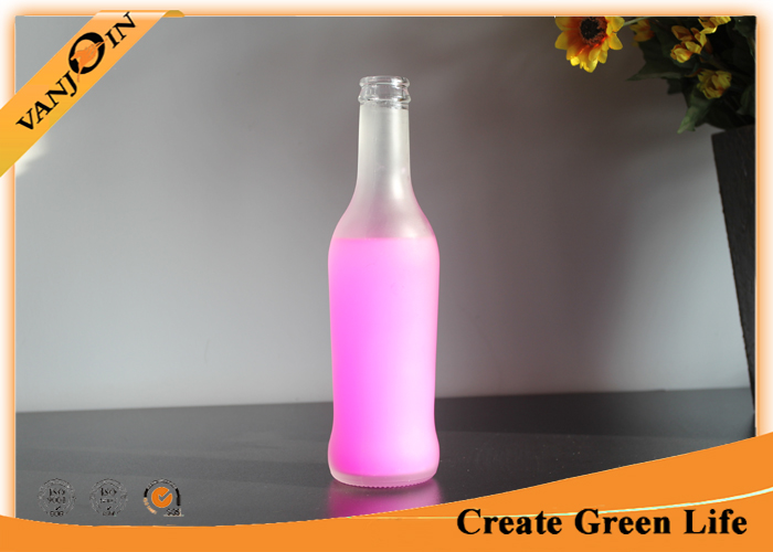 300ml Crown Top Long Neck Frosted Glass Beverage Bottles For Drinking