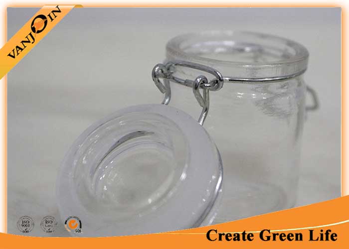 50ml Mini Clip Top Tea Coffee Sugar Storage Jars With Glass Lid 90g