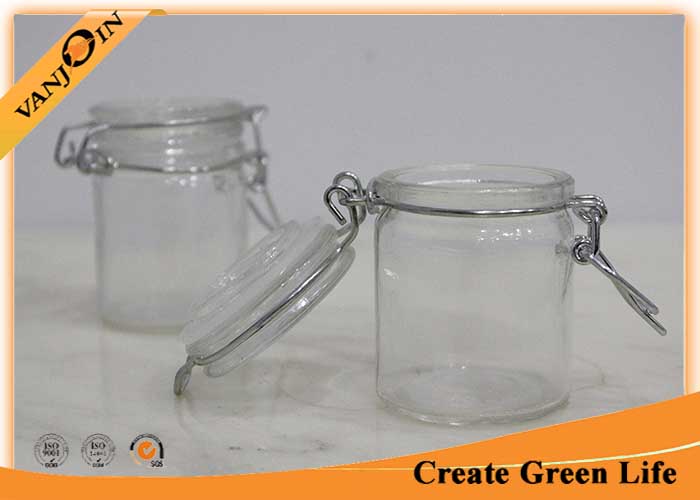 50ml Mini Clip Top Tea Coffee Sugar Storage Jars With Glass Lid 90g