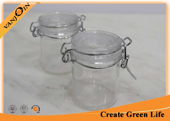 50ml Mini Clip Top Tea Coffee Sugar Storage Jars With Glass Lid 90g