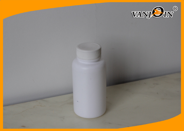 Small Empty Plastic Pharmacy Bottles , HDPE White 200cc Plastic Pill Bottles