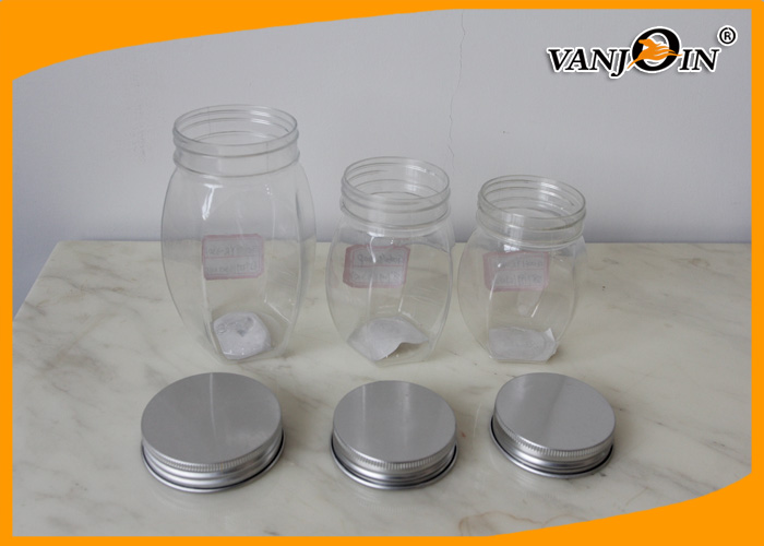 Empty Food Grade PET 300g Plastic Honey Jars With Aluminum Cap Sealed