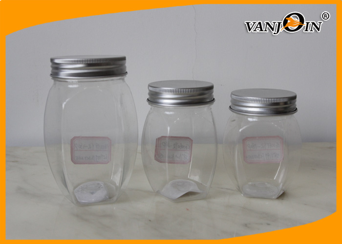 OEM Nut / candy / Honey packaging use 250g 300g 500g Clear Plastic Jars
