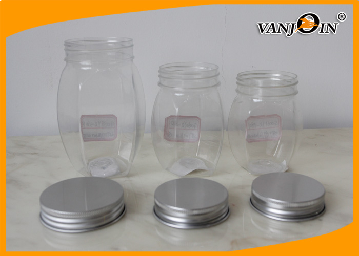 Custom PET Plastic Empty Honey Jars / Food Grade Plastic Bottles For Honey