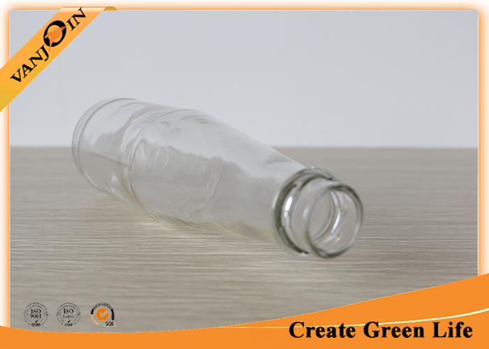 Metal Twist Off Cap 300ml Dressing Glass Sauce Bottles , Clear Glass Bottles For Sauces