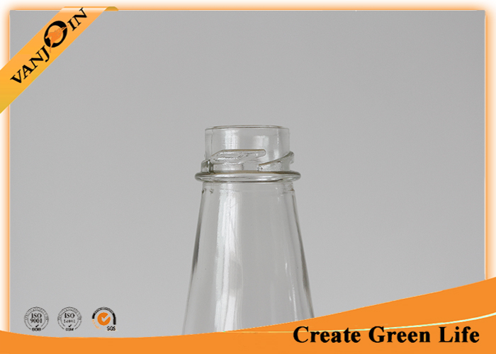 Metal Twist Off Cap 300ml Dressing Glass Sauce Bottles , Clear Glass Bottles For Sauces