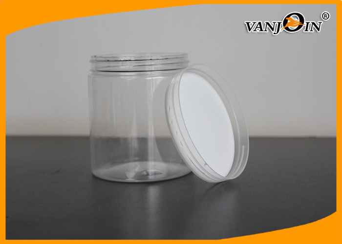 Custom 12oz 350ml Pet Plastic Food Jars , Plastic Candy Containers