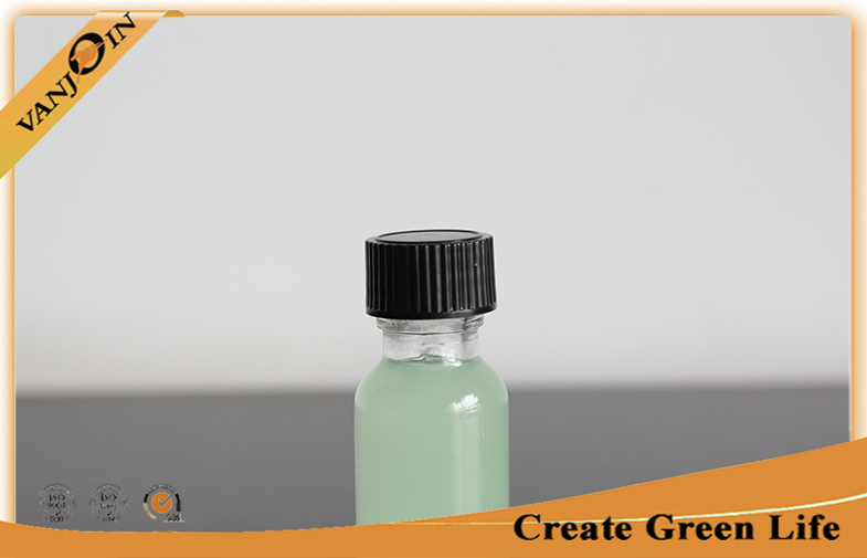 1oz Clear Glass Beverage Bottles , Glass Boston Round Bottles Customized