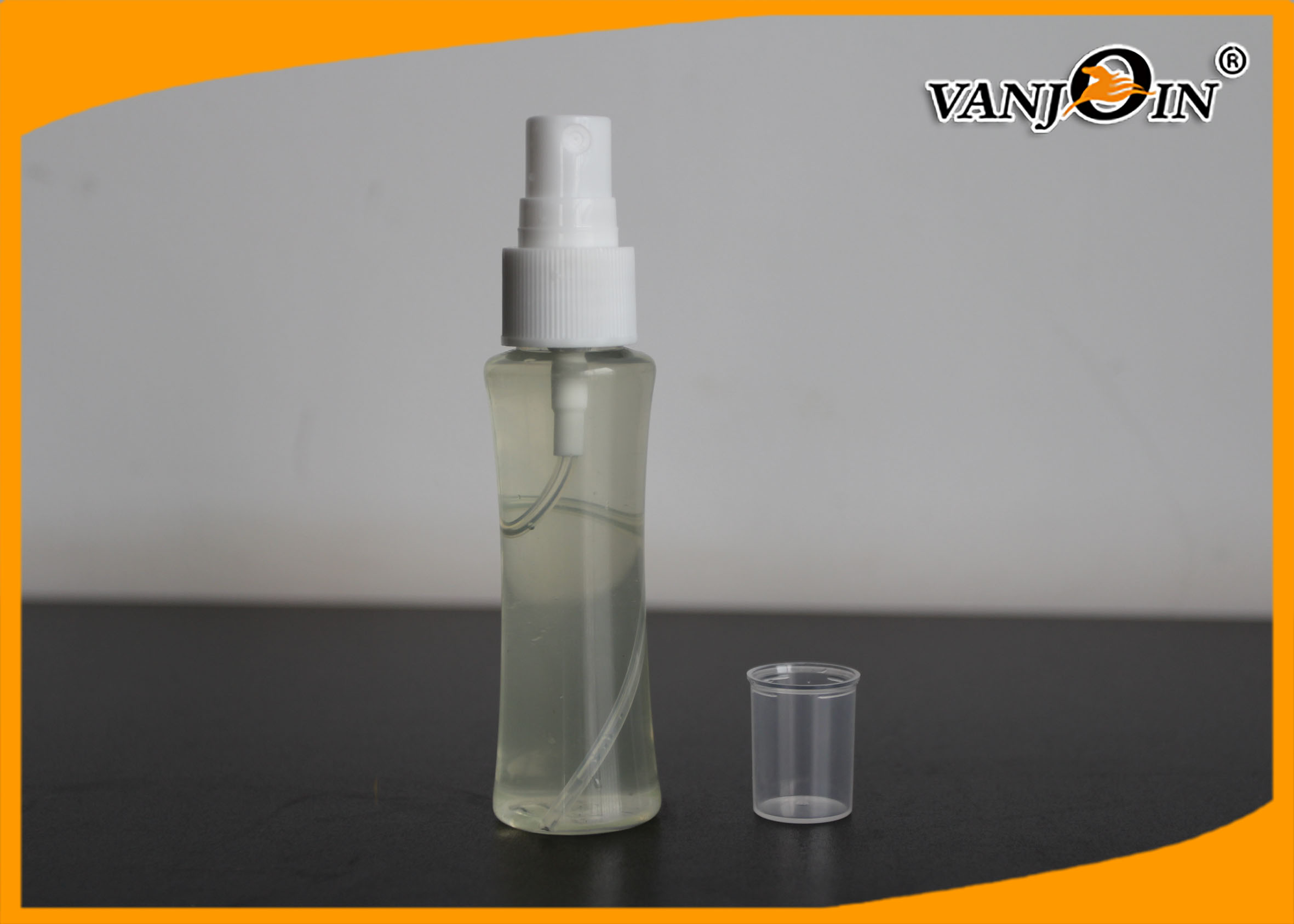 Custom Made 40ml Clear Empty PET Spray Bottle for Cosmetic Package