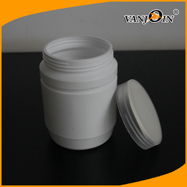 Protein Powder Plastic Food Jars , Small HDPE Clear Plastic Jars 550ml