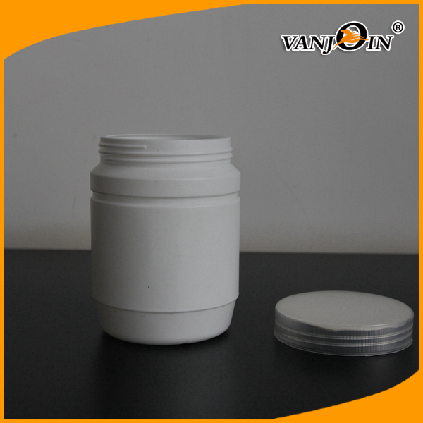 Protein Powder Plastic Food Jars , Small HDPE Clear Plastic Jars 550ml