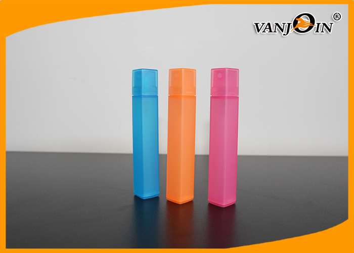 15ml Square PET Cosmetic Bottles , Mini Travel Empty Cosmetic Spray Bottles