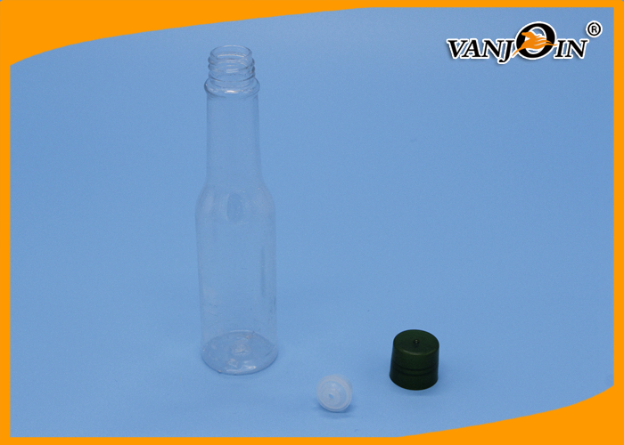 100ML Clear PET Cosmetic Bottles , Plastic Olive Oil Bottle with Stopper