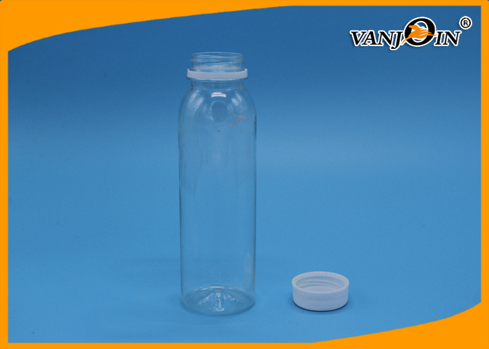 350ML Cylindrical PET Plastic Juice Bottle with Tamper Proof Cap