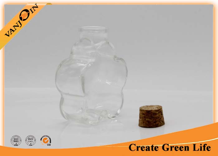 100ml Flower Shape Crystal Reed Diffuser Glass Bottle , Glass Wish Bottle