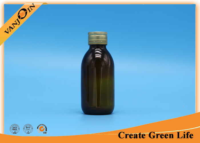 100ml Amber glass bottles for essential oils , Aluminium Screw Cap
