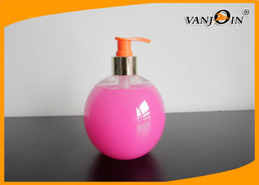 500ml Ball Shaped PET Cosmetic Bottles with Lotion Pump , Plastic Shampoo Bottles