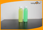 China Fresh Juice 350ml Round PET Plastic Bottle With White Tamper Proof Cap factory
