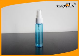 China 15ml / 25ml / 30ml Small Empty Blue PET Cosmetic Bottles with Sprayer , Plastic Cosmetic Containers supplier