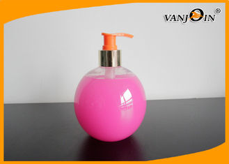 China 500ml Ball Shaped PET Cosmetic Bottles with Lotion Pump , Plastic Shampoo Bottles supplier