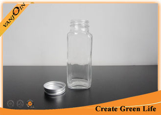 China Screw Aluninum Cap 8oz Clear Glass Bottles for Milk , Eco-friendly Reusable Glass Containers supplier