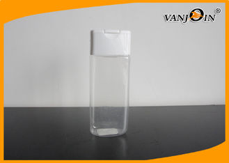 China Empty Transparent 200ml PET Plastic Cosmetic Bottles and Jars Wholesale with Flip Cap supplier