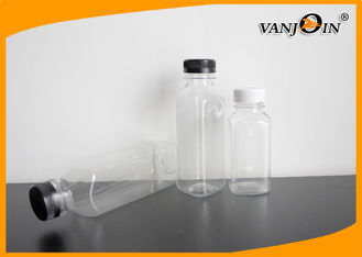 China 250ml 350ml 500ml Square Plastic Juice Bottles Wholesale with White Tamperproof Cap supplier