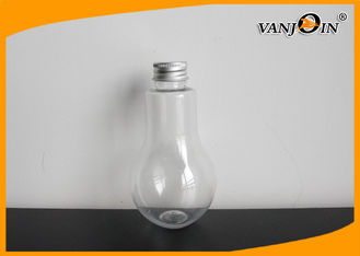 China Empty Plastic Juice Bottles 200ml Bulb Shape PET BPA Free Water Bottles with Caps supplier