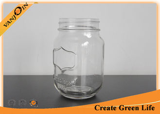 China Square Decorative Eco Mason Glass Jars For Vegetables , Food Packaging 500ml / 16oz supplier