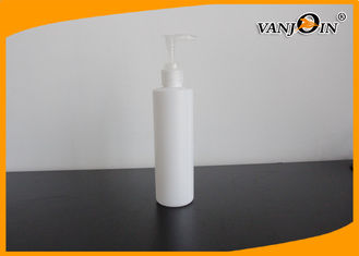 China Cylinder Round 250ml HDPE Plastic Cosmetic Bottles with Lotion Pump Empty Plastic Bottle supplier