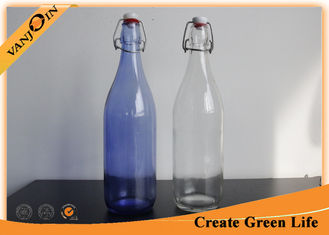 China 1000ml Painted Swing Top Glass Beverage Bottles / Custom Colored Glass Bottles supplier