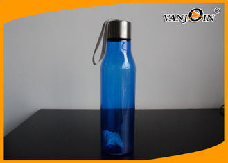 China Empty Customized BPA free Plastic Drink Bottles Wholesale 400ml Blue Recycling Plastic Bottles supplier