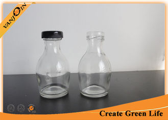 China Little 200ml Glass Beverage Bottles With Twist-off Cap , Custom Glass Bottles for Milk supplier