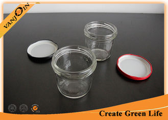 China Clear Taper 5oz Mason Glass Food Jars / Small Glass Food Storage Containers with Lids supplier