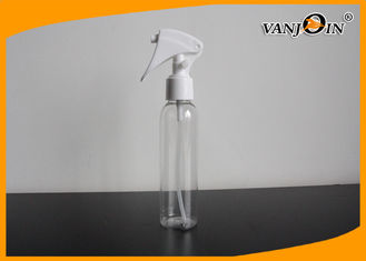 China Recycling 100ML Cylindrical Transparent Plastic PET Bottles for Cosmetics Chemical With Spray supplier