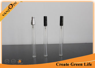 China 12ml Clear Glass Vials with Caps , Plastic Spray Cap Perfume Vial Mini Bottles supplier