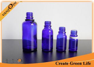 China 50ml Cobalt Blue Essential Oil Glass Bottles With Dropper , Glass Perfume Bottles supplier