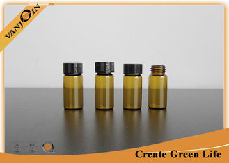 China Chemical Packaging 7ml Amber Small Glass Vials With Plastic Screwing Cap supplier