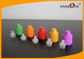China Colorful Short Thin Tip Plastic Lids for E-cigarette Bottle , Tamperproof Caps for E-liquid Bottles supplier
