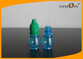 China 15ml Empty Blue E-cig Liquid Bottles with Colorful Screw Caps , Plastic E Liquid Bottles supplier