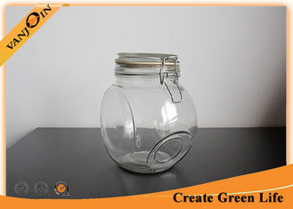 China Airtight Glass Storage Jars with Lids Wholesale for Kitchen Decorate 1500ml supplier