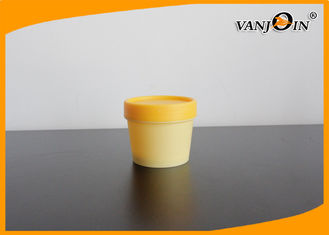 China Straight Tube Orange PP Cosmetic Plastic Jars Thick Wall Facial Mask Jar with Screw Caps 110g supplier