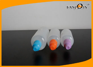 China 10ml 20ml HDPE Child-Proof White Plastic E-liquid Squeeze Bottle With Colorful Mid Height Cap supplier