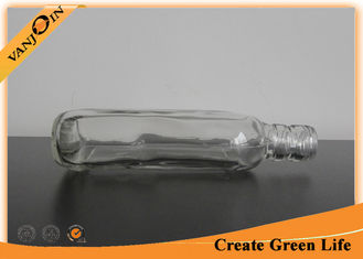 China 350ml Flint Flat Clear Empty Glass Wine Bottles With Screw Cap / Recycled Wine Bottles supplier
