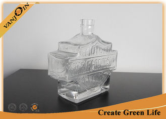China Wine Packaging 700ml Clear Glass Brandy Bottles / Recycling Specialty Glass Bottles supplier