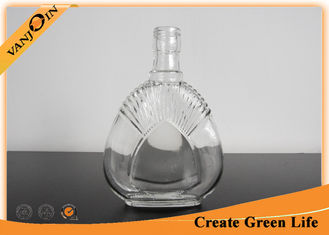 China Unique 250ml Flat Glass Bottles With Auminium Cap For Wine , Vodka , Rum Packaging supplier