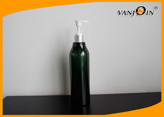 China Dark Green Cylindrical PET Cosmetic Lotion Bottle 500ML With Pump supplier