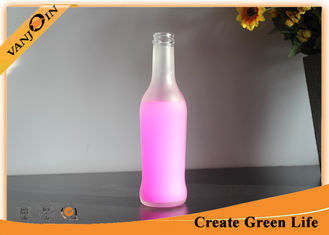 China 300ml Crown Top Long Neck Frosted Glass Beverage Bottles For Drinking supplier